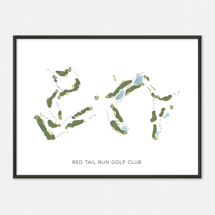 Print of Red Tail Run Golf Club Modern Map