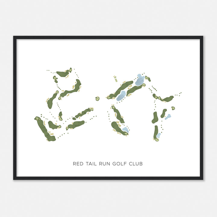 Print of Red Tail Run Golf Club Modern Map