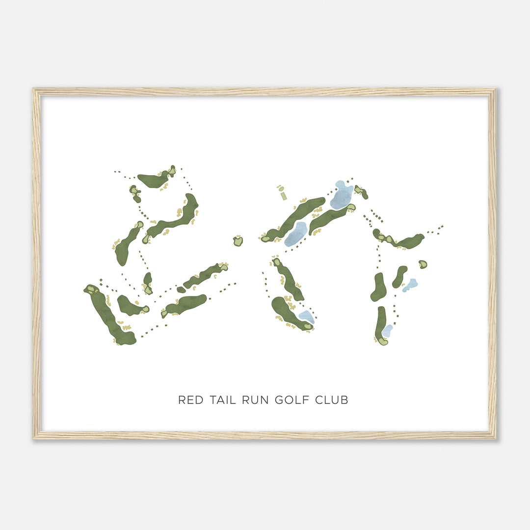 Print of Red Tail Run Golf Club Modern Map