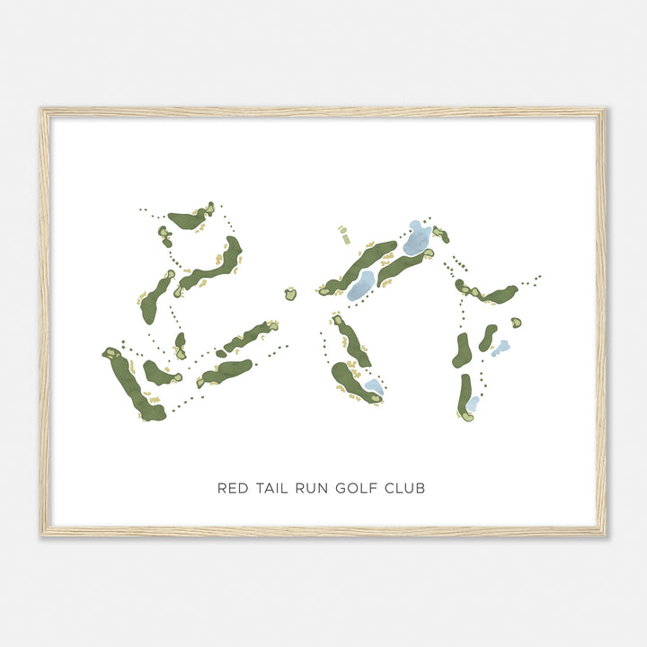Print of Red Tail Run Golf Club Modern Map