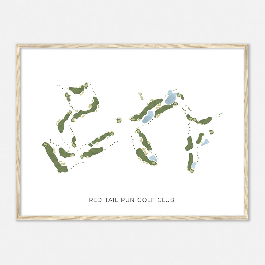 Print of Red Tail Run Golf Club Modern Map