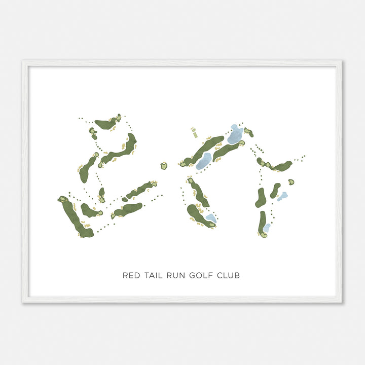 Print of Red Tail Run Golf Club Modern Map