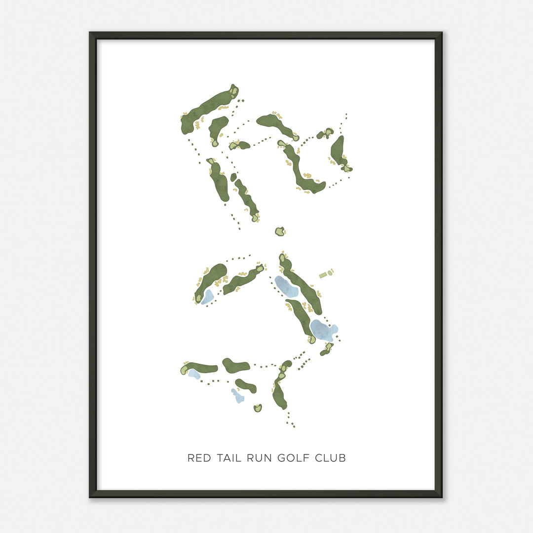 Print of Red Tail Run Golf Club Modern Map