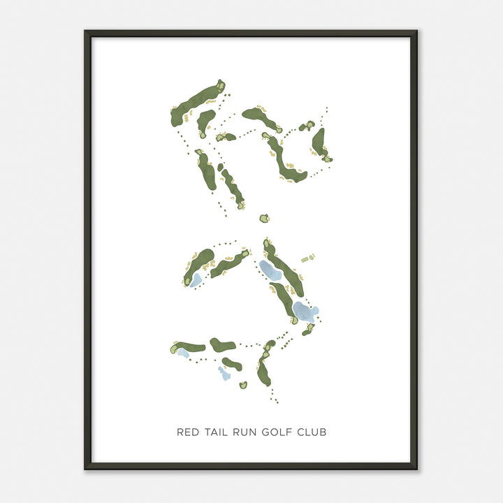 Print of Red Tail Run Golf Club Modern Map