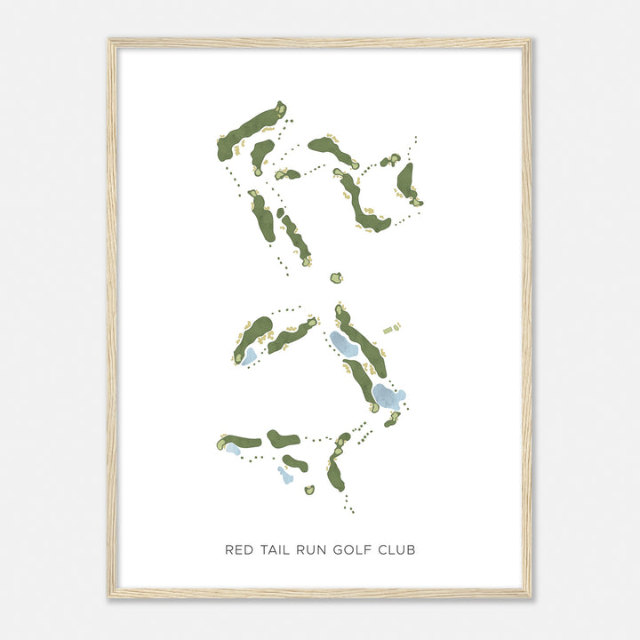 Print of Red Tail Run Golf Club Modern Map