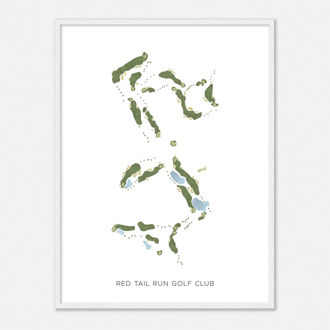Print of Red Tail Run Golf Club Modern Map