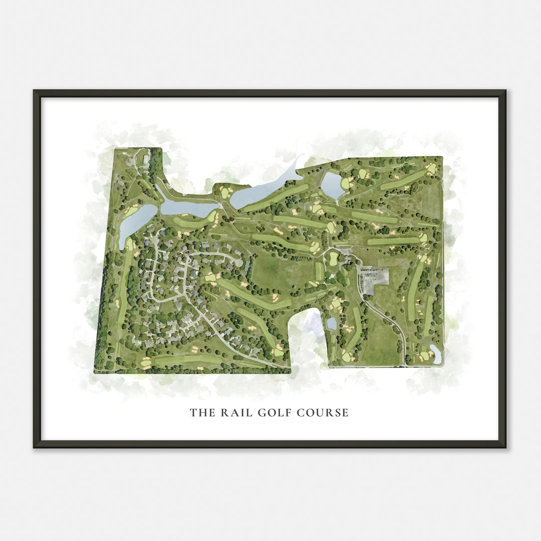 Print of The Rail Golf Course Classic Map