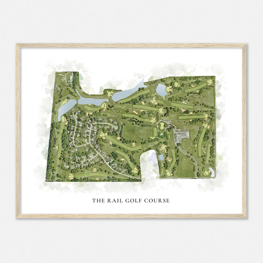 Print of The Rail Golf Course Classic Map