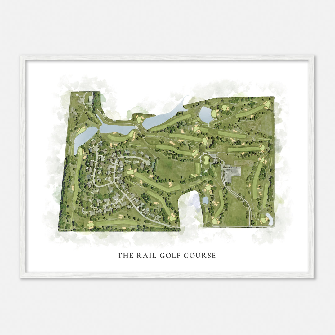Print of The Rail Golf Course Classic Map
