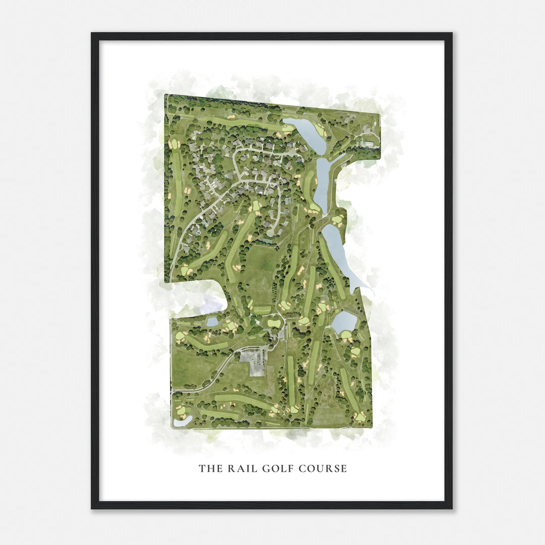 Print of The Rail Golf Course Classic Map