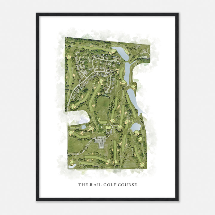 Print of The Rail Golf Course Classic Map