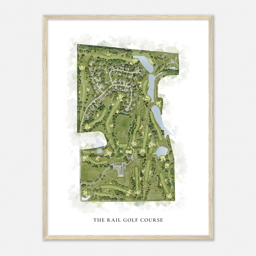 Print of The Rail Golf Course Classic Map