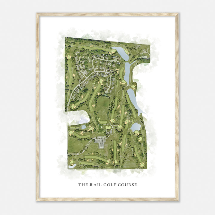 Print of The Rail Golf Course Classic Map