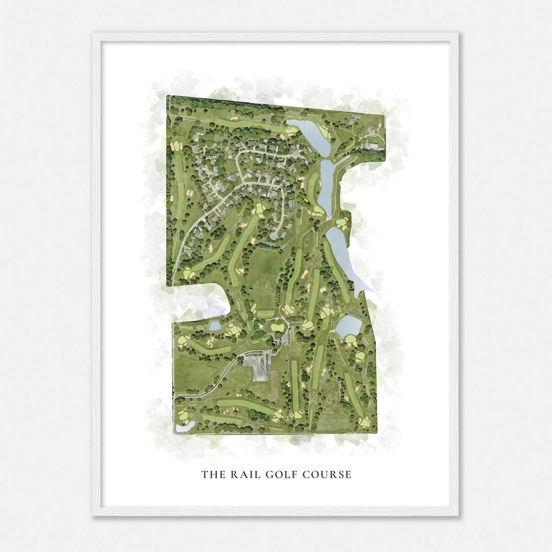 Print of The Rail Golf Course Classic Map
