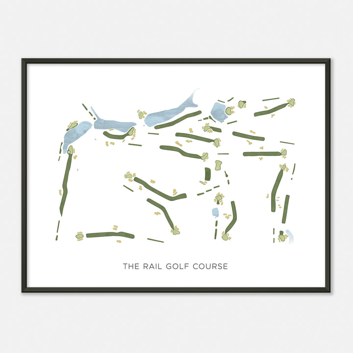 Print of The Rail Golf Course Modern Map
