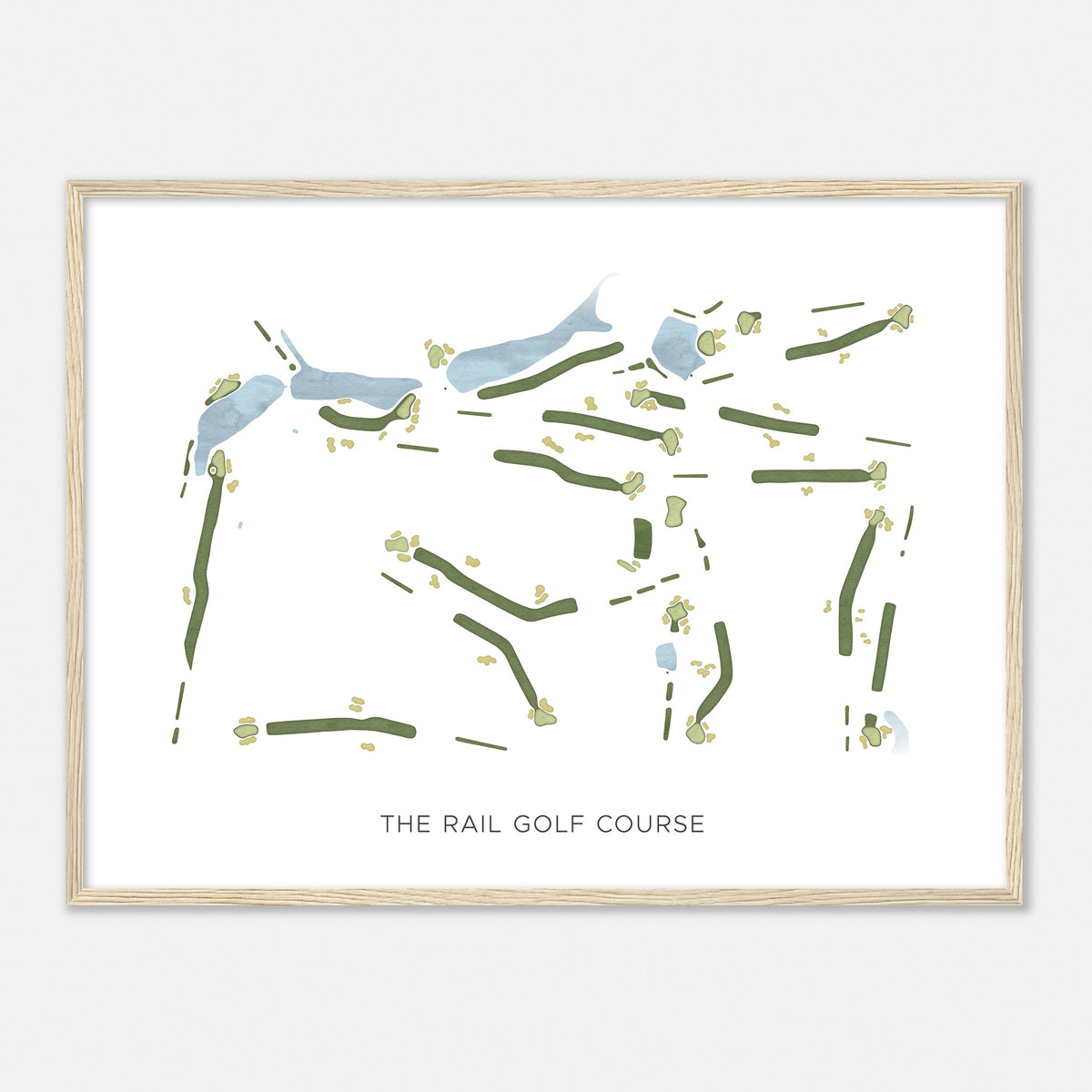 Print of The Rail Golf Course Modern Map
