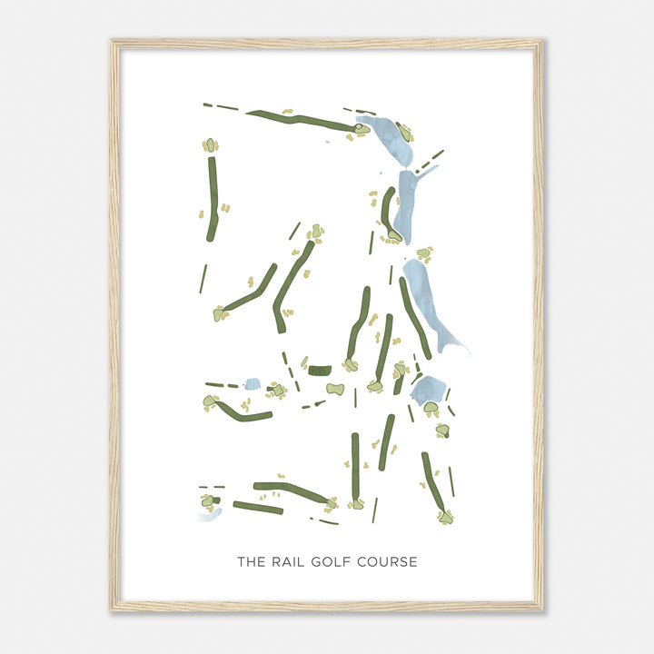 Print of The Rail Golf Course Modern Map