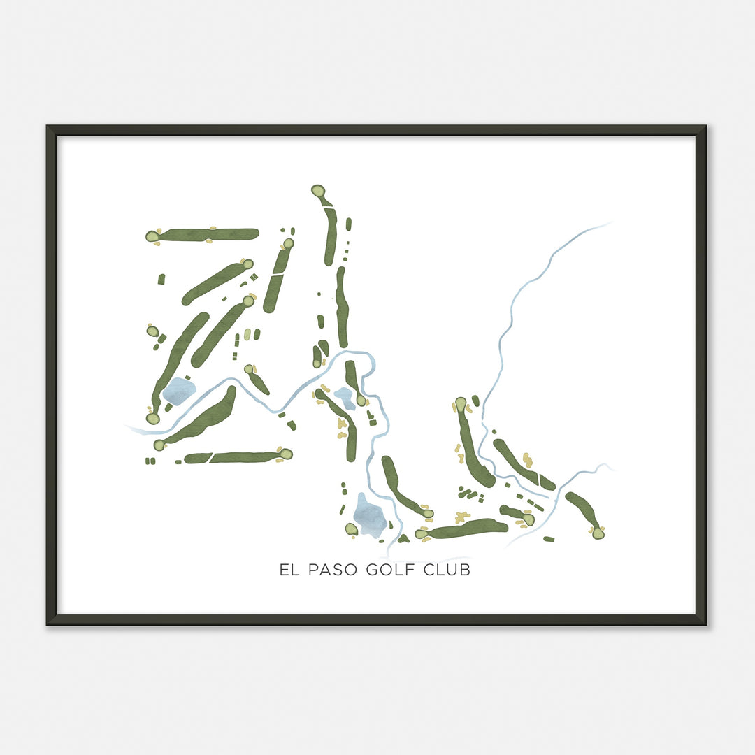 Print of El Paso Golf Club Modern Map