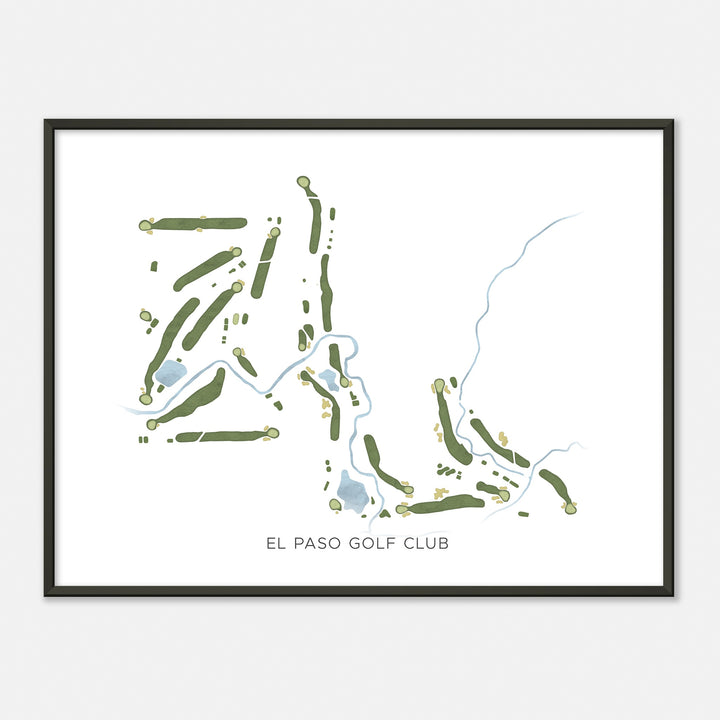 Print of El Paso Golf Club Modern Map