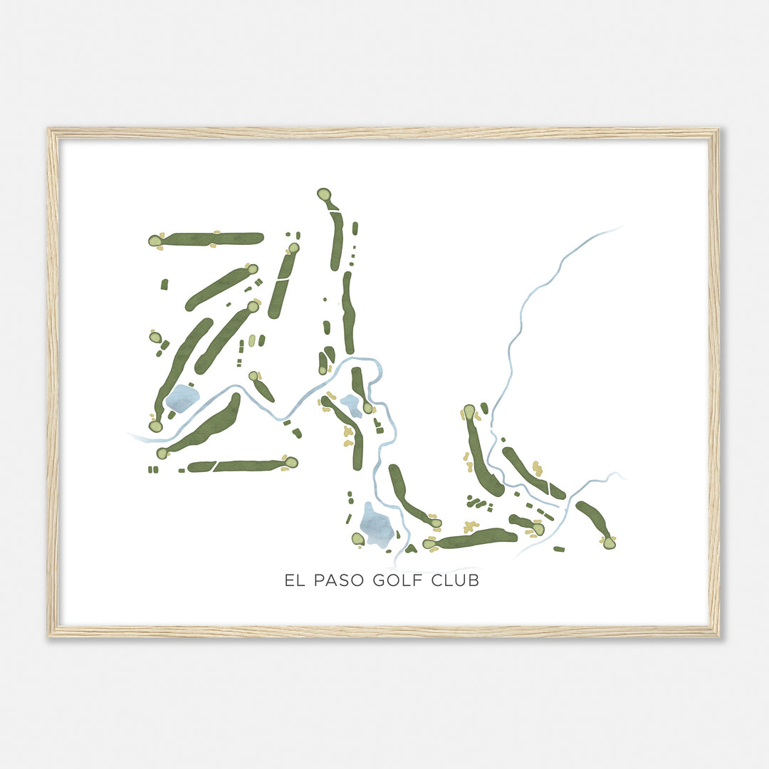 Print of El Paso Golf Club Modern Map
