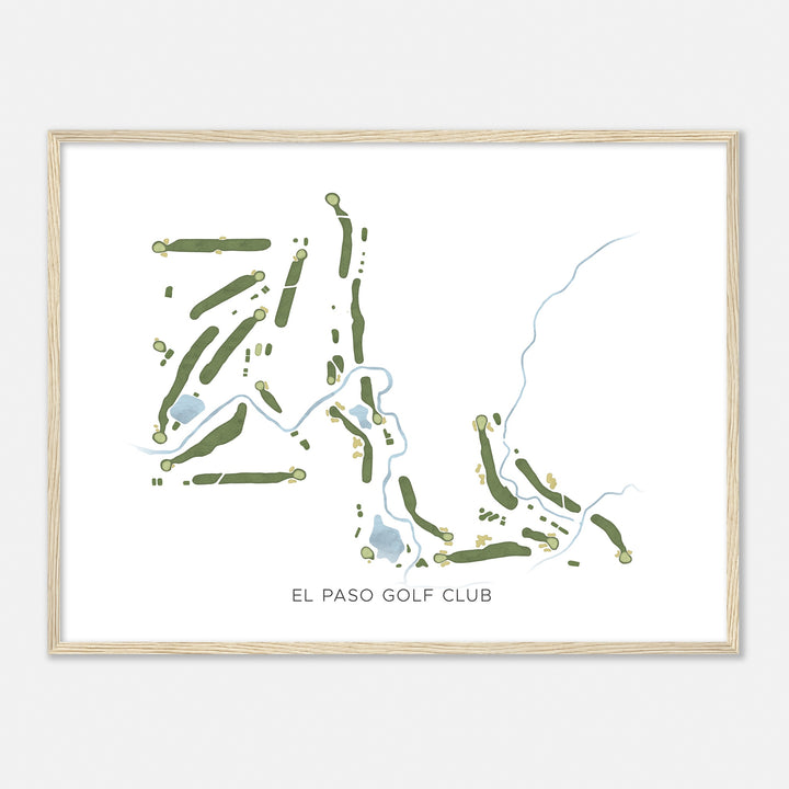 Print of El Paso Golf Club Modern Map