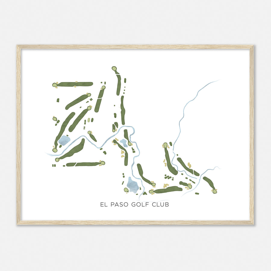 Print of El Paso Golf Club Modern Map