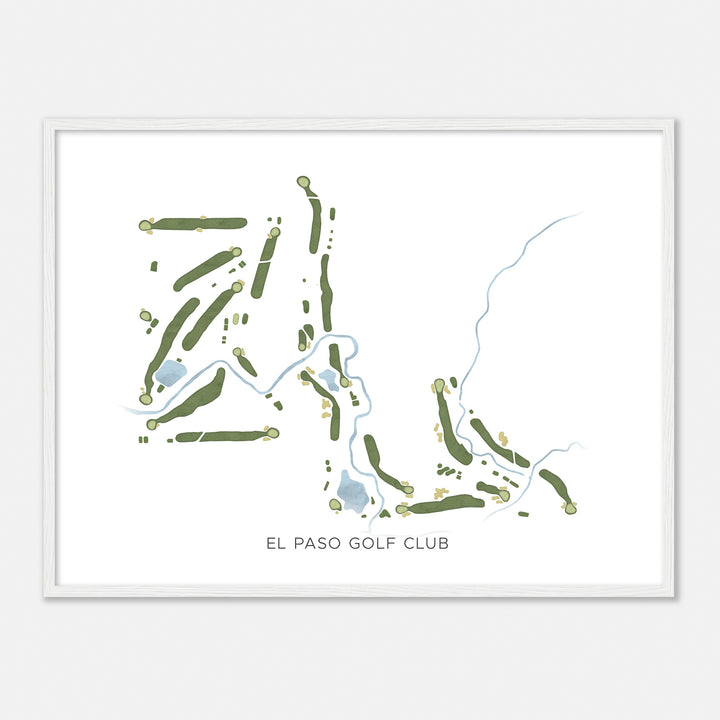 Print of El Paso Golf Club Modern Map