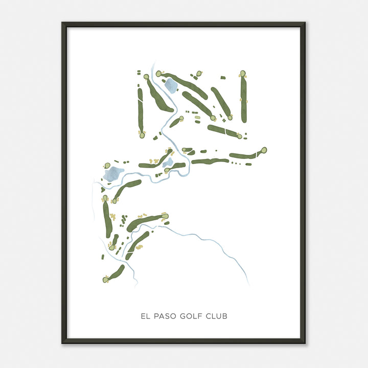 Print of El Paso Golf Club Modern Map