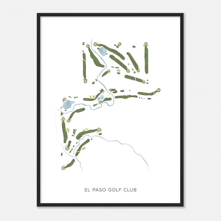 Print of El Paso Golf Club Modern Map