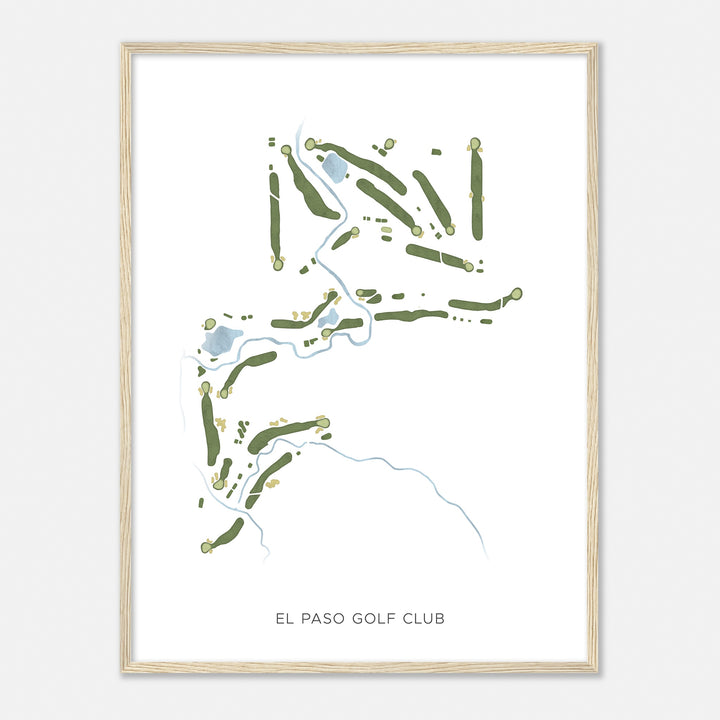 Print of El Paso Golf Club Modern Map