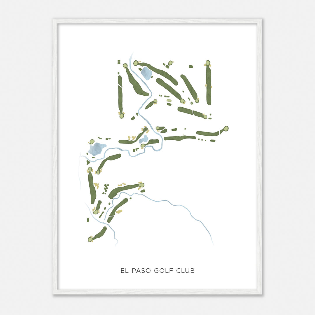 Print of El Paso Golf Club Modern Map