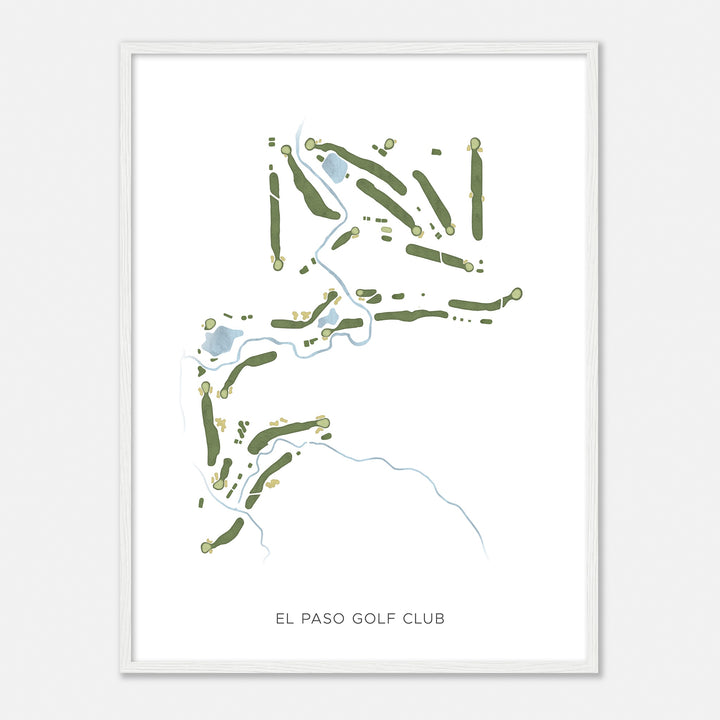 Print of El Paso Golf Club Modern Map