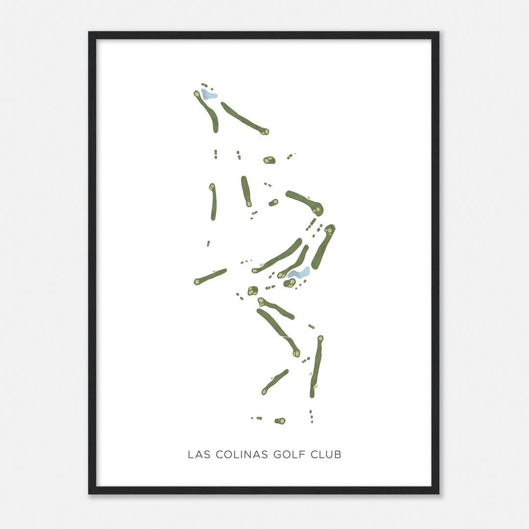 Print of Las Colinas Golf Club Modern Map