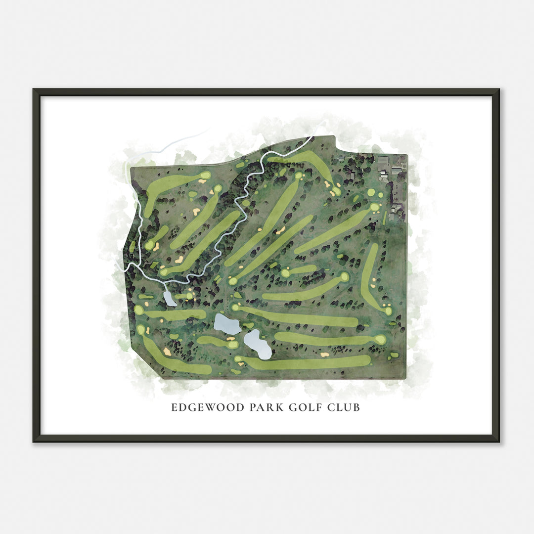 Print of Edgewood Park Golf Club Classic Map