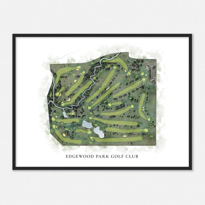 Print of Edgewood Park Golf Club Classic Map