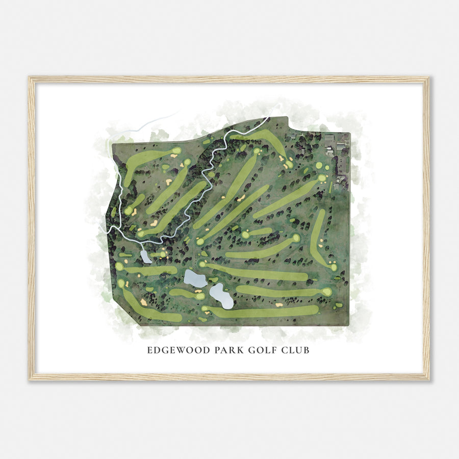 Print of Edgewood Park Golf Club Classic Map