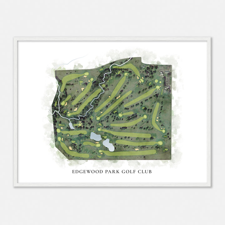 Print of Edgewood Park Golf Club Classic Map