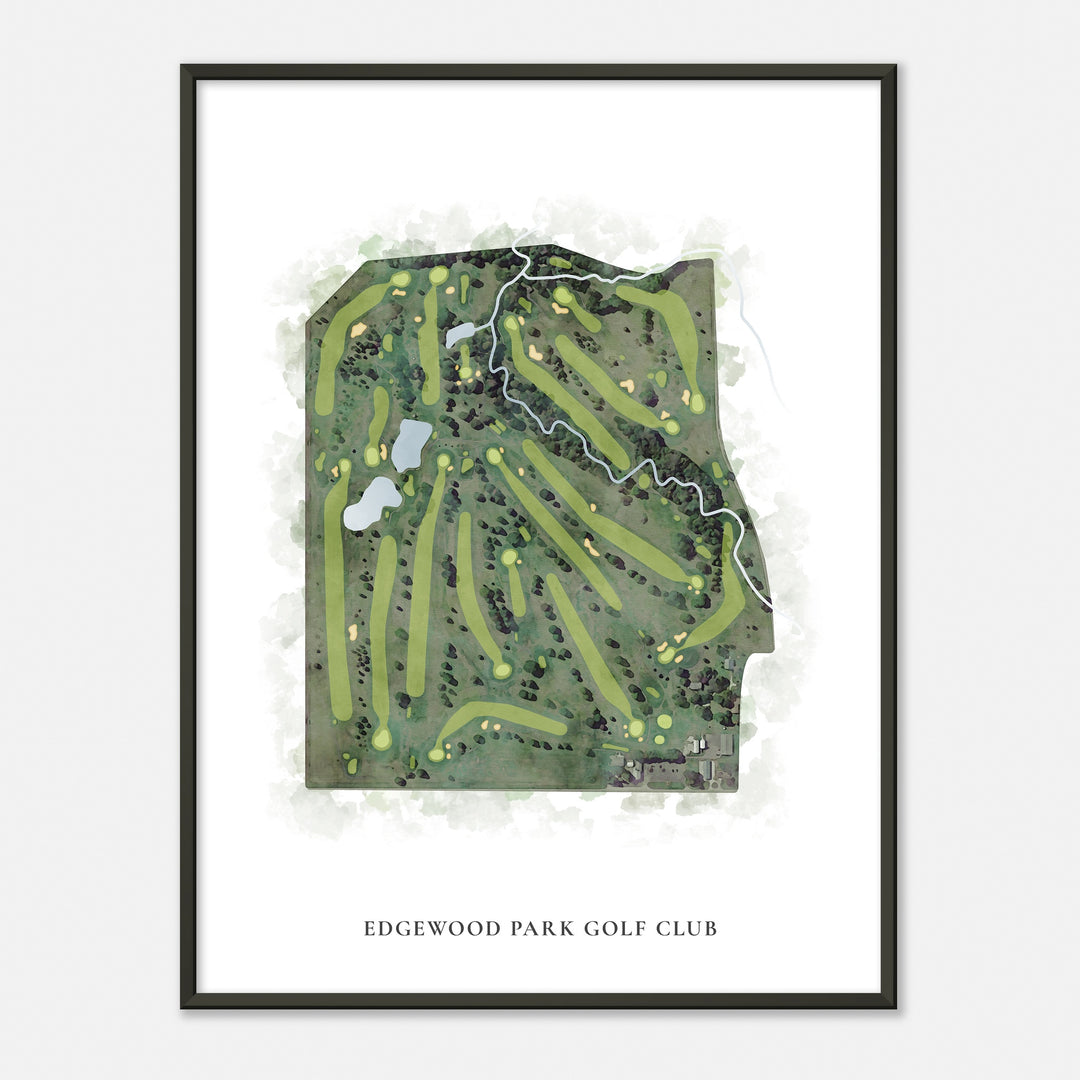 Print of Edgewood Park Golf Club Classic Map