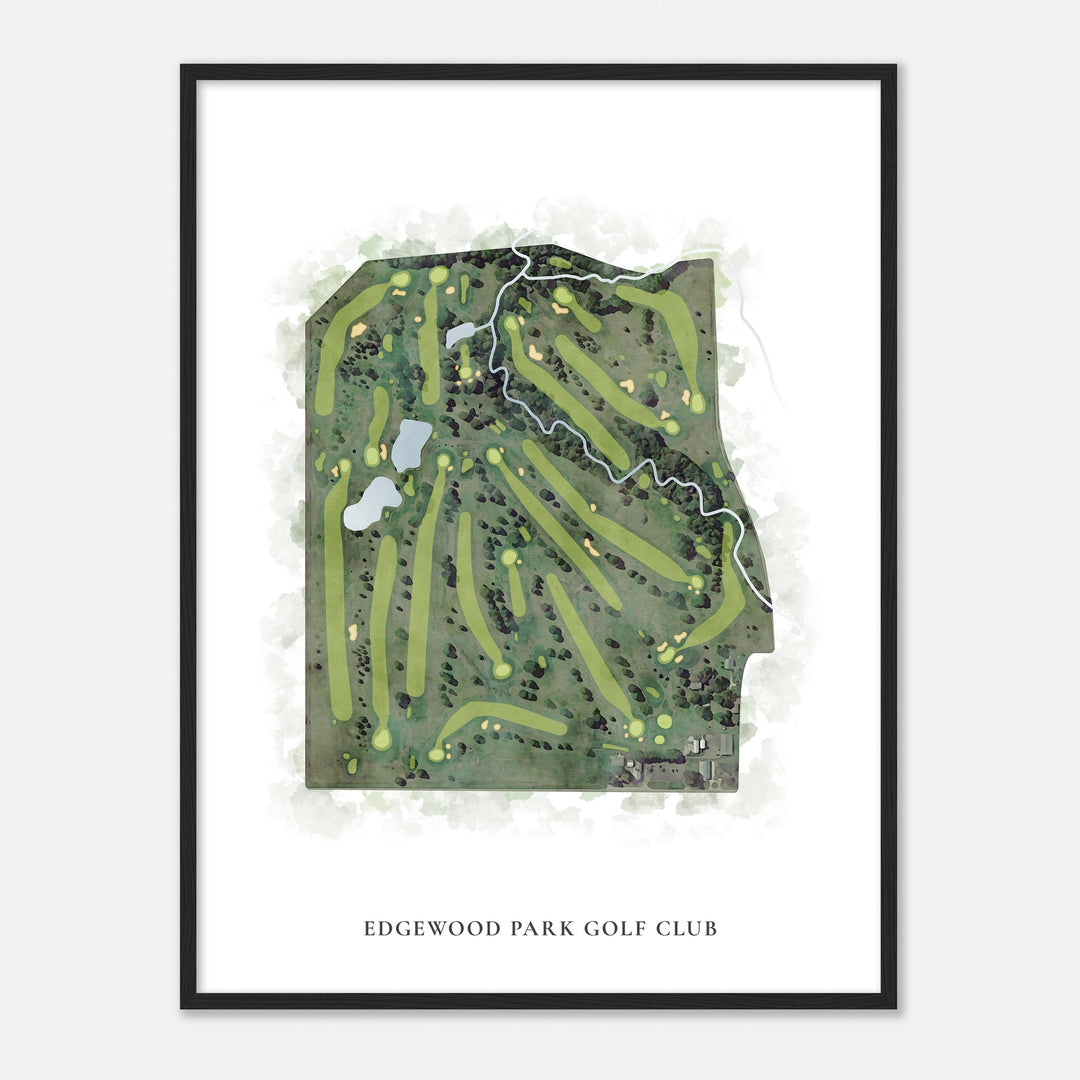 Print of Edgewood Park Golf Club Classic Map