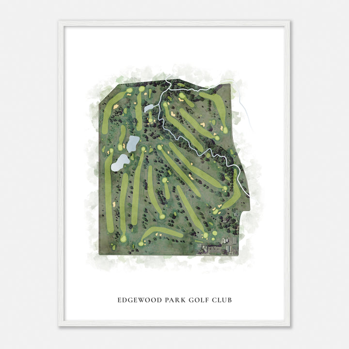 Print of Edgewood Park Golf Club Classic Map
