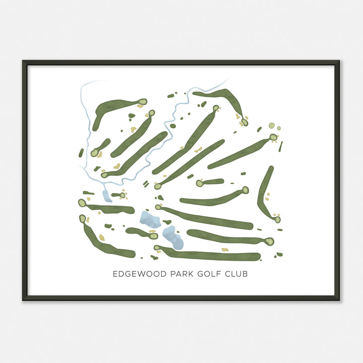 Print of Edgewood Park Golf Club Modern Map