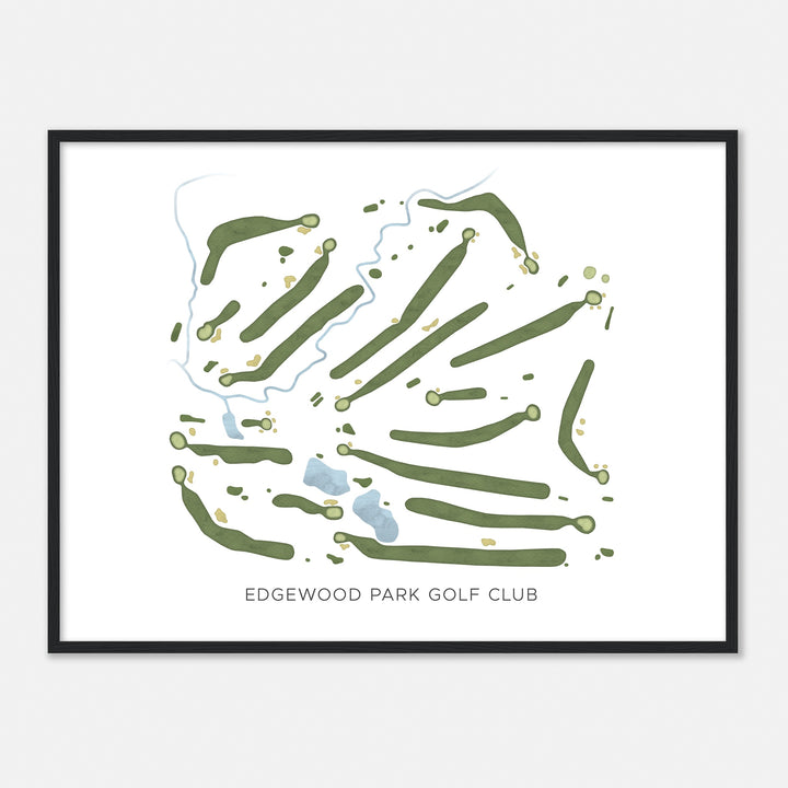 Print of Edgewood Park Golf Club Modern Map