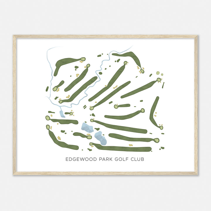 Print of Edgewood Park Golf Club Modern Map