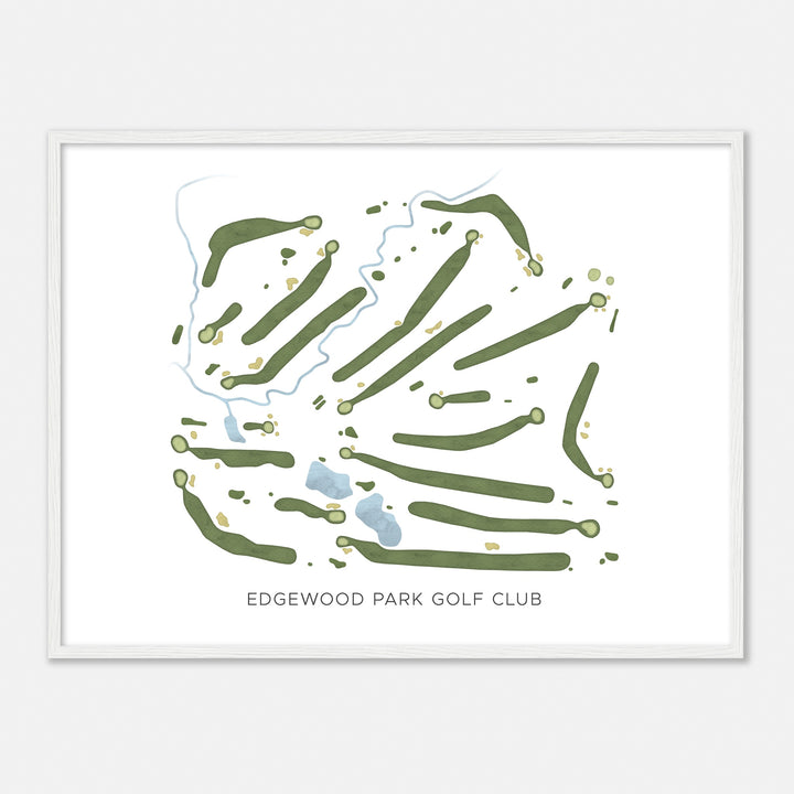 Print of Edgewood Park Golf Club Modern Map