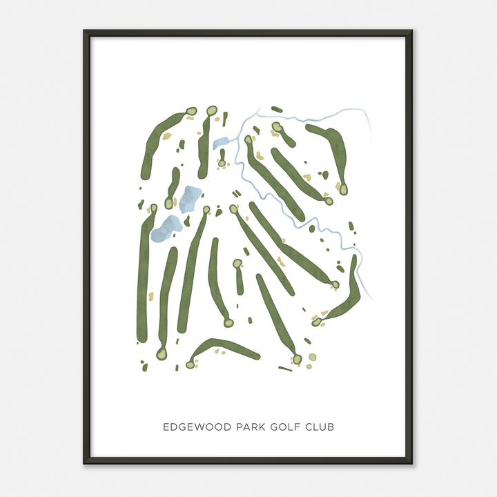 Print of Edgewood Park Golf Club Modern Map