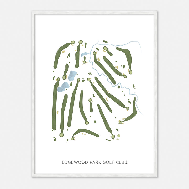 Print of Edgewood Park Golf Club Modern Map