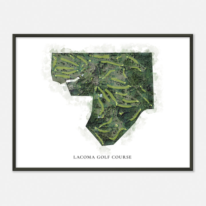 Print of Lacoma Golf Course Classic Map
