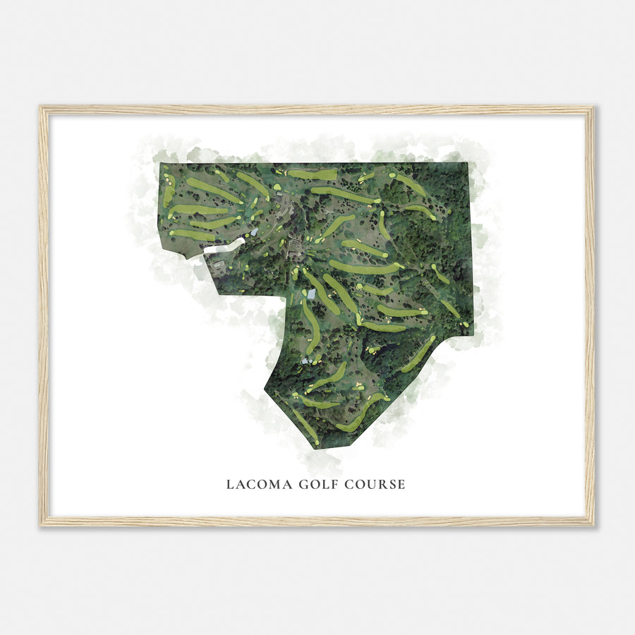 Print of Lacoma Golf Course Classic Map