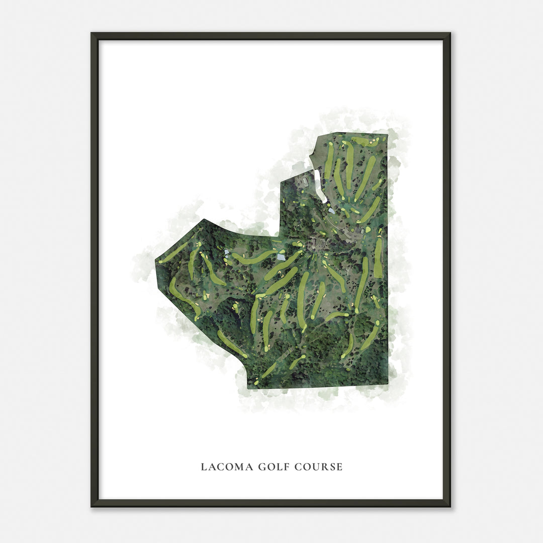 Print of Lacoma Golf Course Classic Map