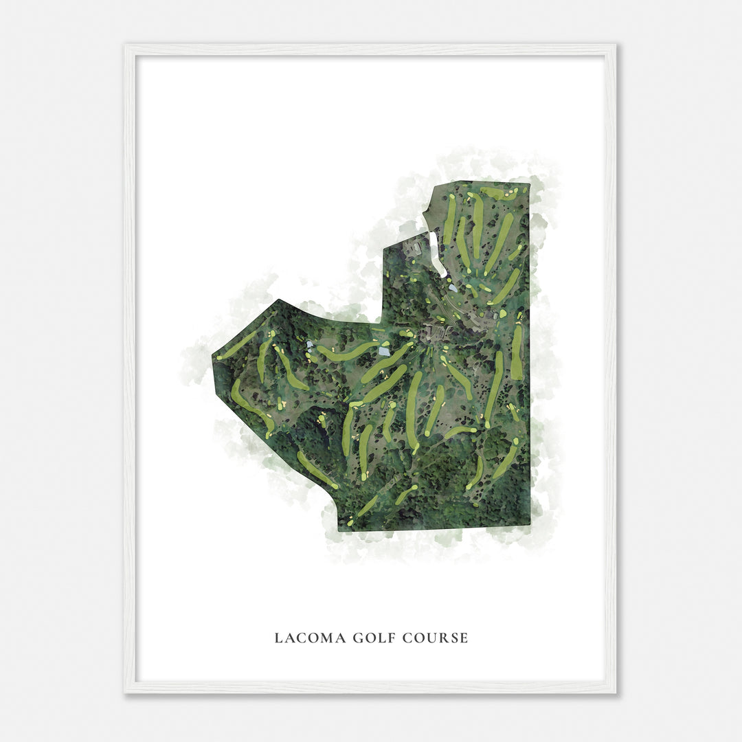 Print of Lacoma Golf Course Classic Map
